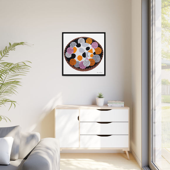 Kittens n' Knittens Edie Harper Framed Giclee Print on Stretched Canvas