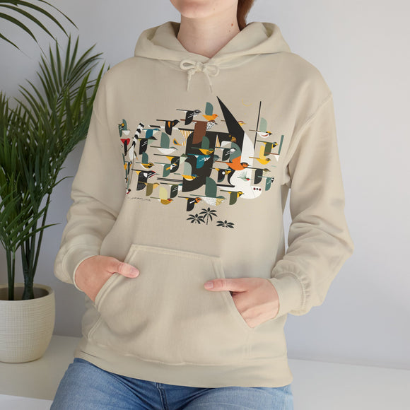 Charley Harper Mystery Of The Missing Migrants Unisex Heavy Blend™ Hooded Sweatshirt