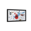 Charley Harper Birdfeeders Framed Giclee Stretched on Canvas Print Wall Art-Minimal Realism Style Wildlife With Cardinals & Blue Jays-9
