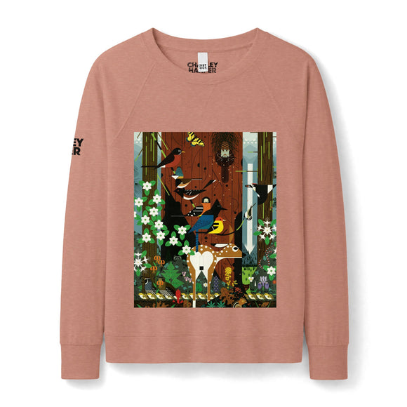 CAM SIERRA Women's Featherweight French Terry Long Sleeve Crewneck
