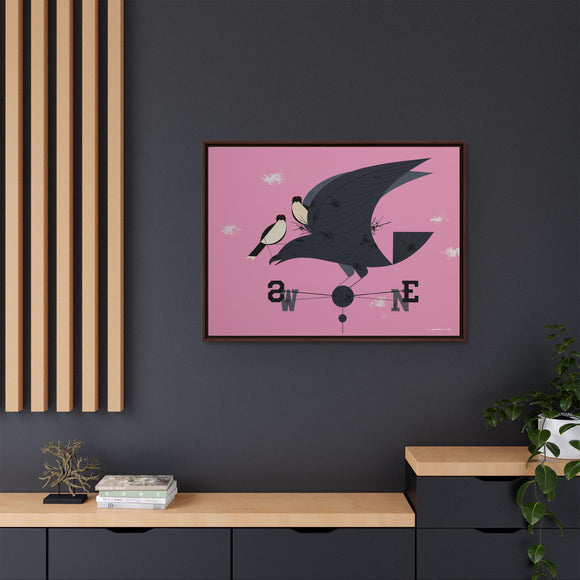 Eastern Kingbird Charley Harper Giclee on Matte Stretched Canvas