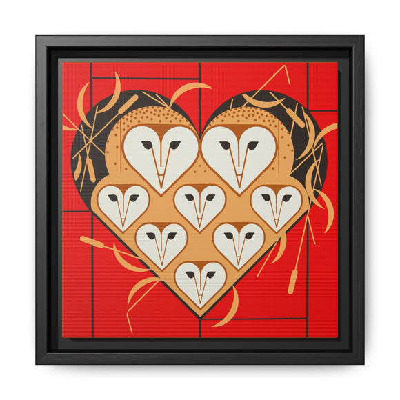 Vowlentine Charley Harper Framed Giclee Print on Stretched Canvas