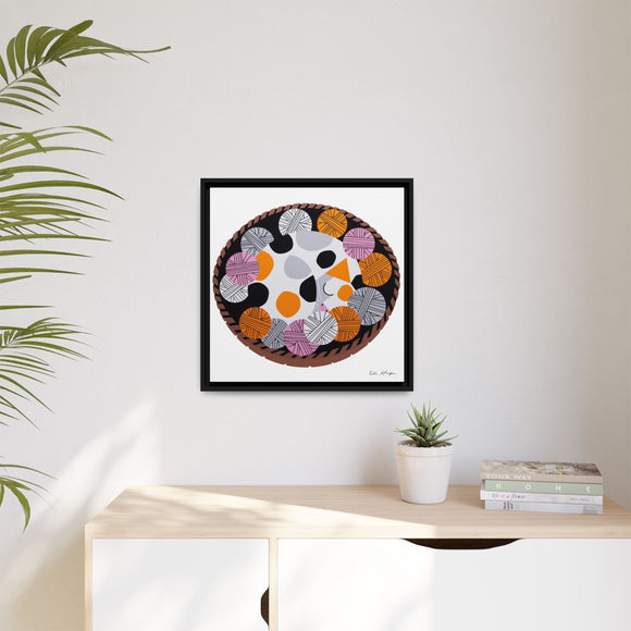 Kittens n' Knittens Edie Harper Framed Giclee Print on Stretched Canvas