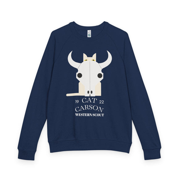 Edie Harper Cat Carson Western Scout Raglan Crewneck Sweatshirt