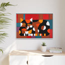 Edie Harper Crazy Cat Crazy Quilt Framed Giclee On Stretched Canvas Print-23