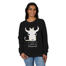 Edie Harper Cat Carson Western Scout Raglan Crewneck Sweatshirt-3