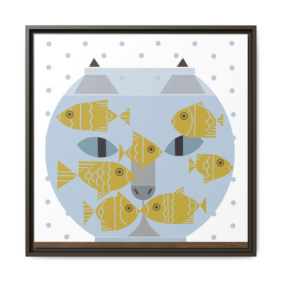 Fishful Thinking Edie Harper Framed Giclee Print on Stretched Canvas