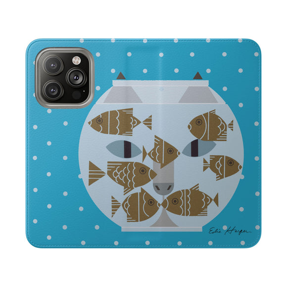 Edie Harper Fishful Thinking Phone Folio Iphone and Galaxy