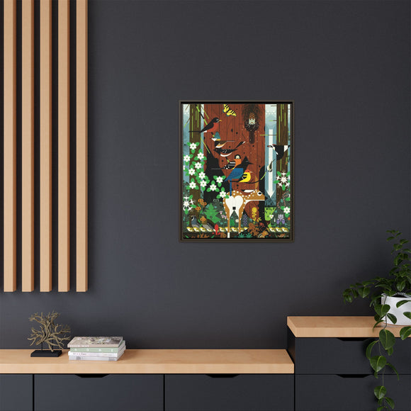 Charley Harper Sierra Range—National Park Service Commission 1990 Framed Giclee Wrapped Canvas Wall Art