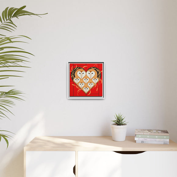 Vowlentine Charley Harper Framed Giclee Print on Stretched Canvas
