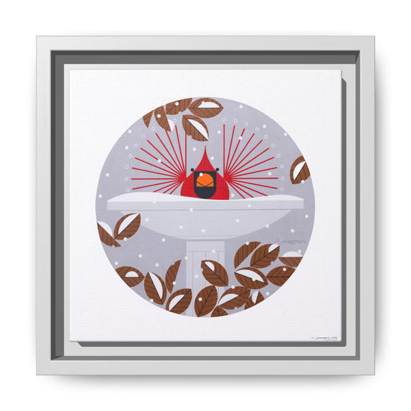 B-r-r-r-r-rdbath Charley Harper Framed Giclee Print on Stretched Canvas