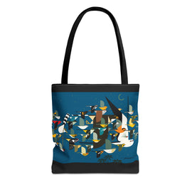 Charley Harper Missing Migrant Tote Bag Art, Birdwatcher Gift, Eco-Friendly Grocery Bag, Nature Lover,