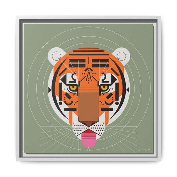 Cool Carnivore Charley Harper Giclee Framed Stretched On Canvas Print