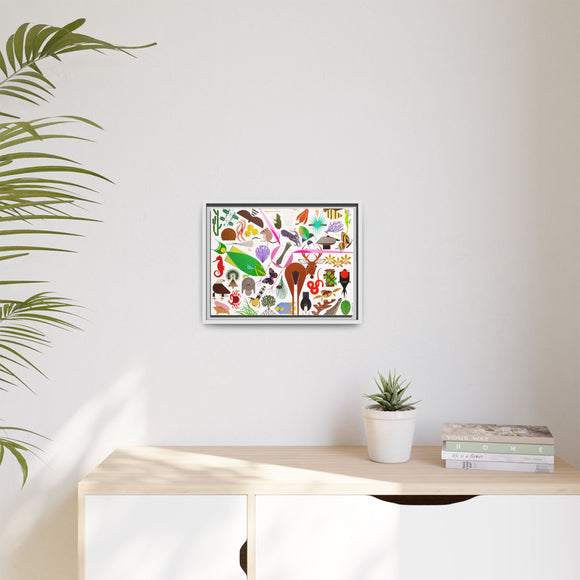 Charley Harper Florida Keys Framed Giclee On Canvas Wall Art