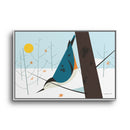 White-Breasted Nuthatch Charley Harper Giclee on Matte Stretched Canvas-24