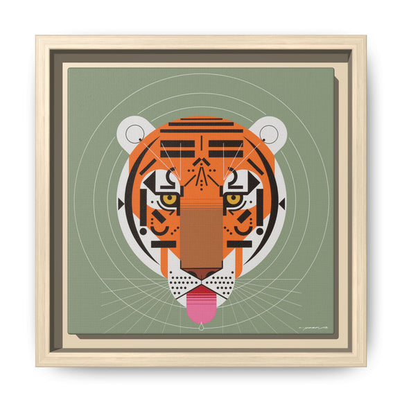 Cool Carnivore Charley Harper Giclee Framed Stretched On Canvas Print