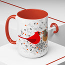 Cardinal Courtship Charley Harper Art Studio Classic Accent Mug 15oz-12
