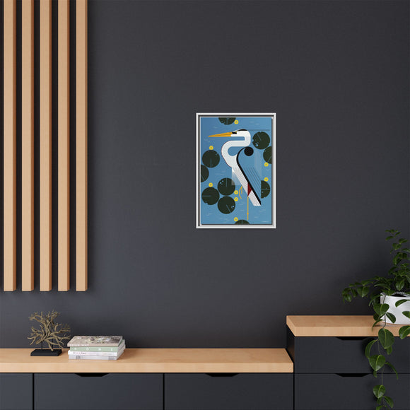 Herondipity Charley Harper Framed Giclee Print on Stretched Canvas