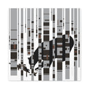 Bear in the Birches Charley Harper Giclee on Stretched Canvas-2