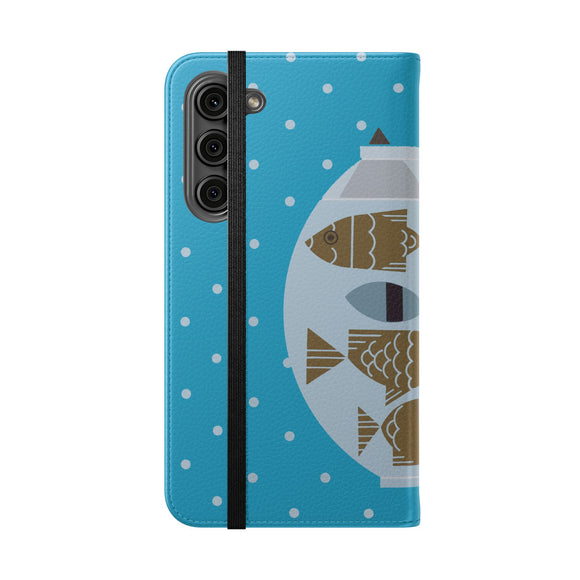 Edie Harper Fishful Thinking Phone Folio Iphone and Galaxy