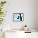 White-Breasted Nuthatch Charley Harper Giclee on Matte Stretched Canvas-81