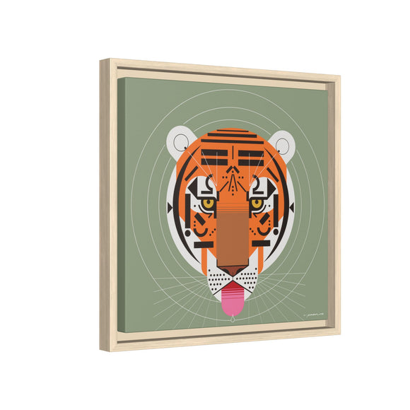 Cool Carnivore Charley Harper Giclee Framed Stretched On Canvas Print