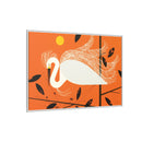 Snowy Egret Charley Harper Framed Giclee Print on Stretched Canvas-48