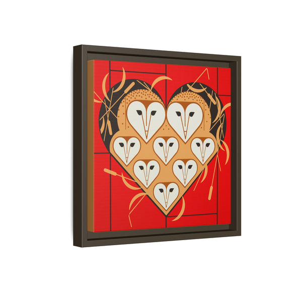 Vowlentine Charley Harper Framed Giclee Print on Stretched Canvas