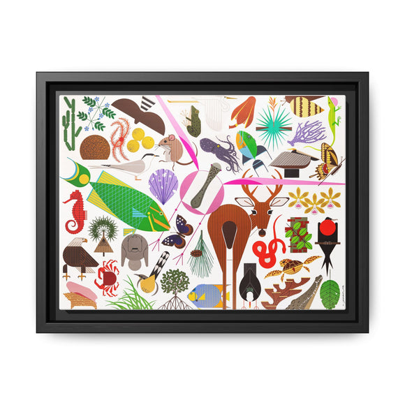 Charley Harper Florida Keys Framed Giclee On Canvas Wall Art