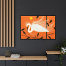 Snowy Egret Charley Harper Framed Giclee Print on Stretched Canvas-29