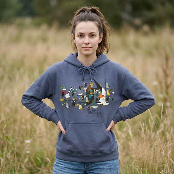 Charley Harper Mystery Of The Missing Migrants Unisex Heavy Blend™ Hooded Sweatshirt