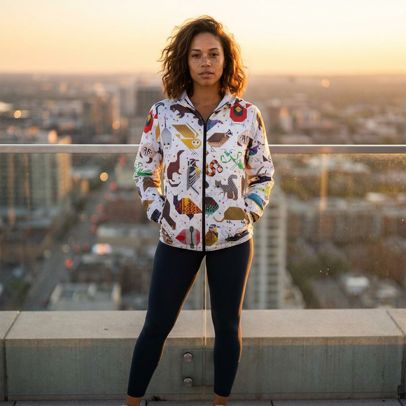 Charley Harper Space For All Species V1 Windbreaker