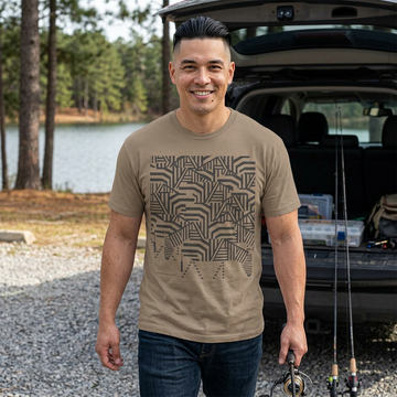 Charley Harper Serengeti Spaghetti Unisex Garment-Dyed Heavyweight Cotton Tee