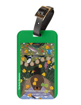 Charley Harper The Rocky Mountains National Park Luggage Tag (1988)