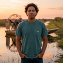 Everglades badge 2 Unisex Garment-Dyed Pocket T-Shirt-1