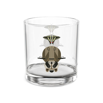 Raccrobat Charley Harper Rocks Glass, 10oz
