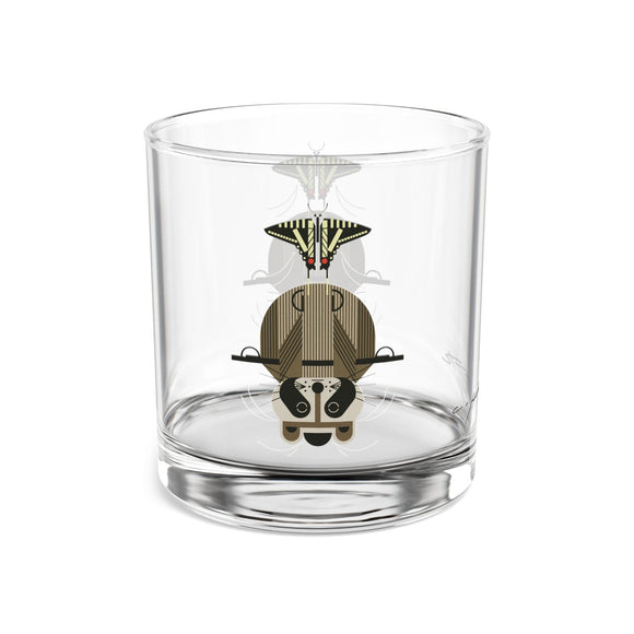 Raccrobat Charley Harper Rocks Glass, 10oz