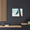 White-Breasted Nuthatch Charley Harper Giclee on Matte Stretched Canvas-64