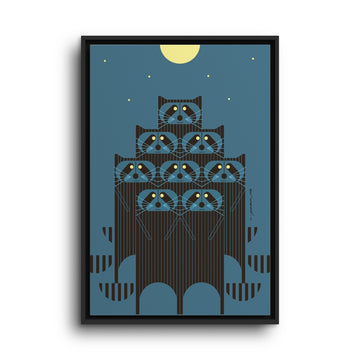 Racpack Charley Harper Framed Giclee Print on Stretched Canvas - 0