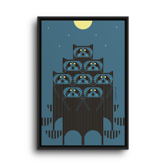 Racpack Charley Harper Framed Giclee Print on Stretched Canvas