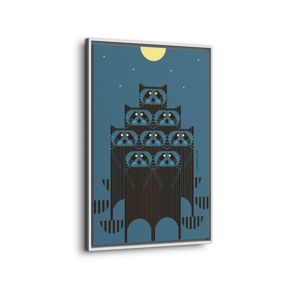 Racpack Charley Harper Framed Giclee Print on Stretched Canvas