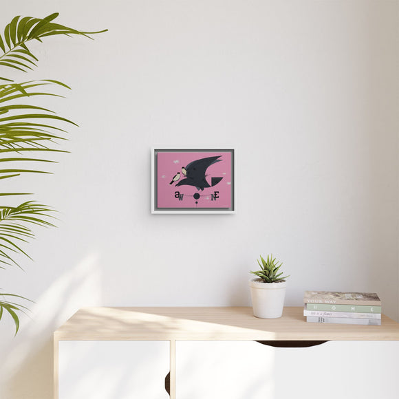 Eastern Kingbird Charley Harper Giclee on Matte Stretched Canvas
