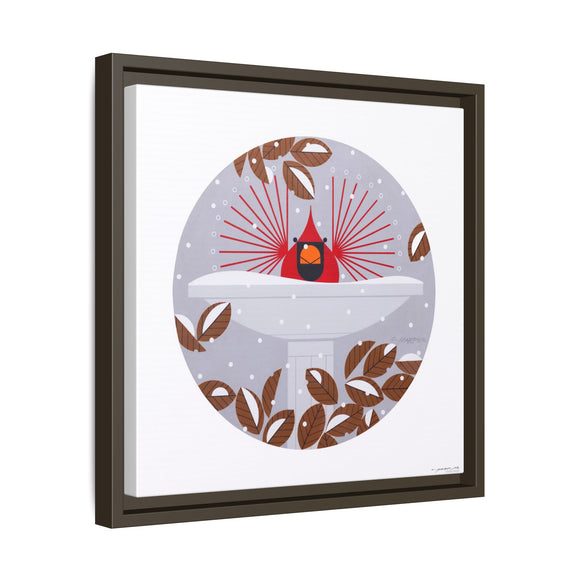 B-r-r-r-r-rdbath Charley Harper Framed Giclee Print on Stretched Canvas