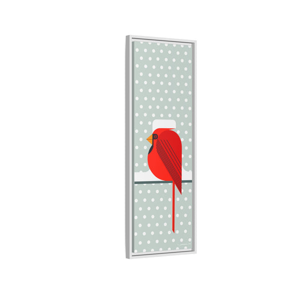 Cool Cardinal Charley Harper Framed Giclee Print Stretched On Canvas