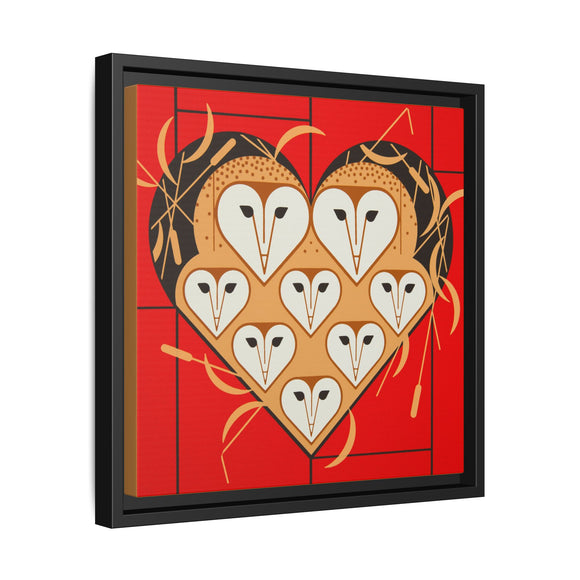 Vowlentine Charley Harper Framed Giclee Print on Stretched Canvas