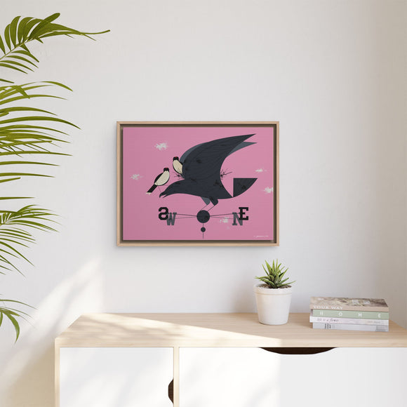 Eastern Kingbird Charley Harper Giclee on Matte Stretched Canvas
