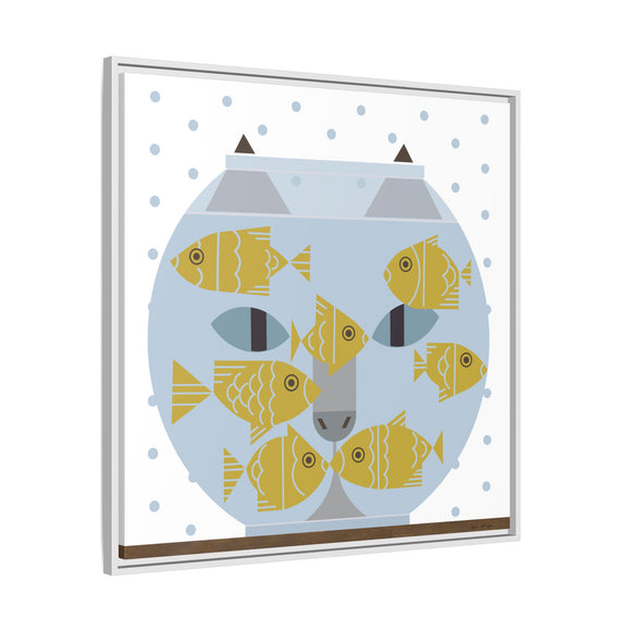 Fishful Thinking Edie Harper Framed Giclee Print on Stretched Canvas