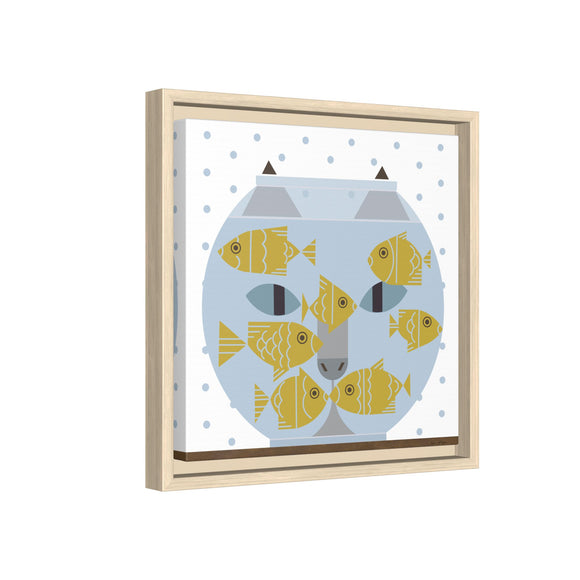 Fishful Thinking Edie Harper Framed Giclee Print on Stretched Canvas