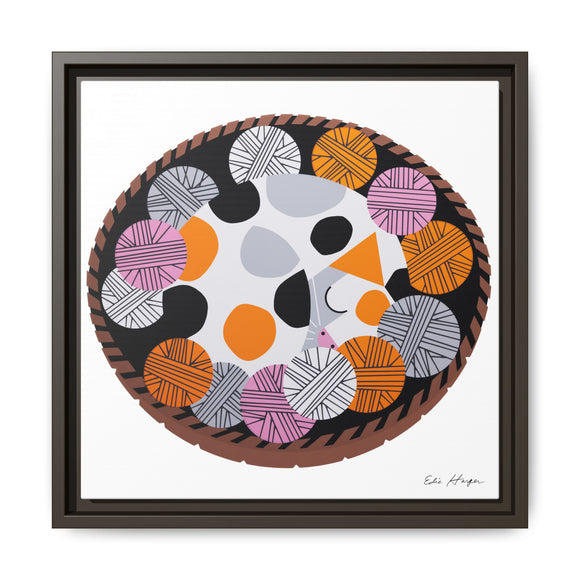 Kittens n' Knittens Edie Harper Framed Giclee Print on Stretched Canvas
