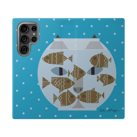 Edie Harper Fishful Thinking Phone Folio Iphone and Galaxy